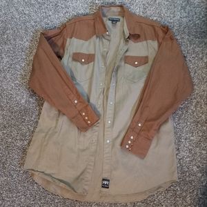 Mens Pearl button Ranch workwear shirt